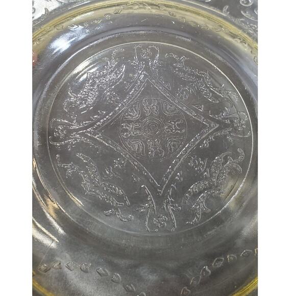 FEDERAL MADRID AMBER YELLOW DEPRESSION GLASS 6" Bread Plate Set of 4 - Picture 4 of 4